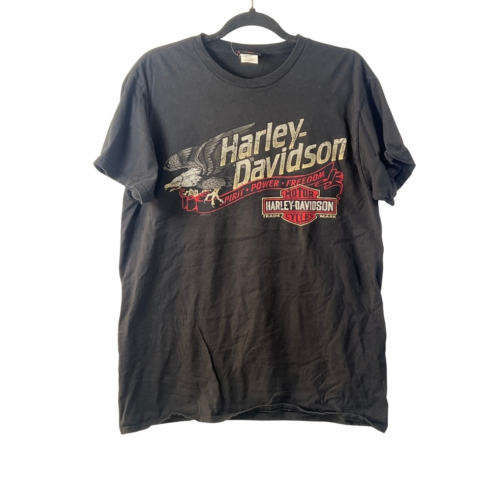 Harley Davidson‎ Black Eagle Graphic T-Shirt Large Top Biker Grunge Streetwear